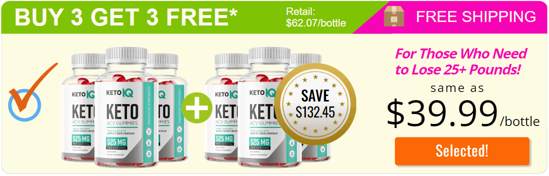 keto iq acv gummies 3 bottles price